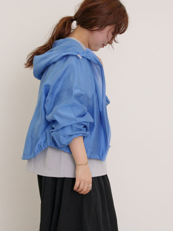 セール】 柄アソートシアーブルゾン（オフホワイト/ブラック/ブルー