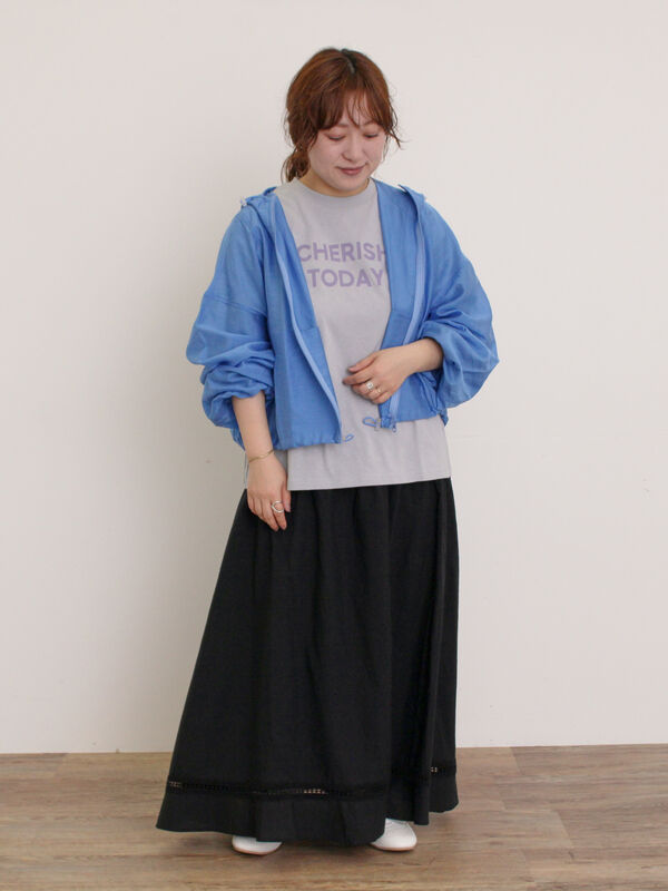 セール】 柄アソートシアーブルゾン（オフホワイト/ブラック/ブルー