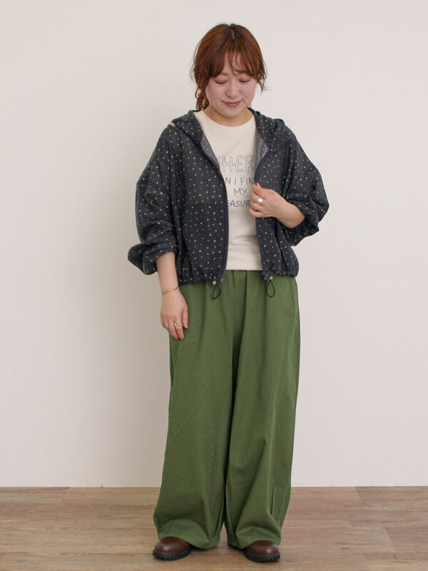 セール】 柄アソートシアーブルゾン（オフホワイト/ブラック/ブルー