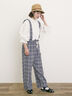 【Cross×Linen】サス付パンツ（ブラック/ベージュ/グリーン/ネイビー）｜Samansa Mos2（サマンサ モスモス）通販