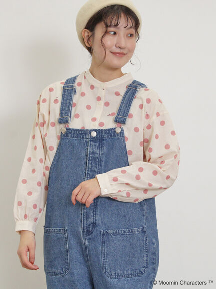 【MOOMIN×Samansa Mos2】リトルミイドット柄シャツ（ブラック/ピンク/ベージュ）｜Samansa Mos2（サマンサ モスモス）通販