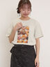 [リサイクルコットン]柄アソートTシャツ（オフホワイト/チャコールグレー/ミント/キナリ）｜Samansa Mos2（サマンサ モスモス）通販