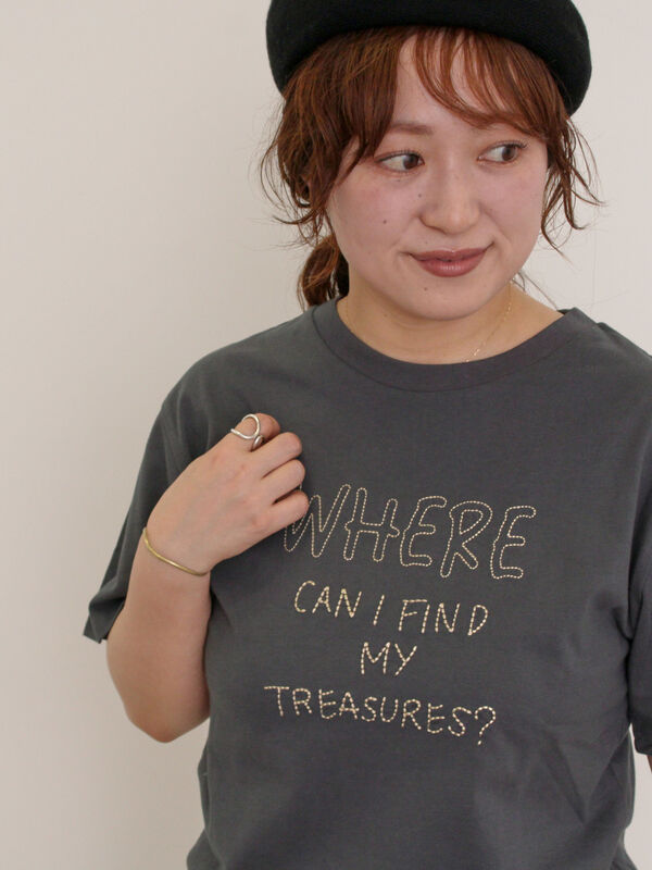 [リサイクルコットン]柄アソートTシャツ（チャコールグレー）｜Samansa Mos2（サマンサ モスモス）通販