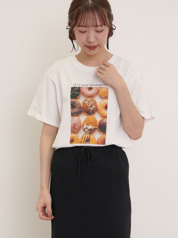 セール】 [リサイクルコットン]柄アソートTシャツ（オフホワイト