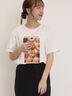 [リサイクルコットン]柄アソートTシャツ（オフホワイト/チャコールグレー/ミント/キナリ）｜Samansa Mos2（サマンサ モスモス）通販