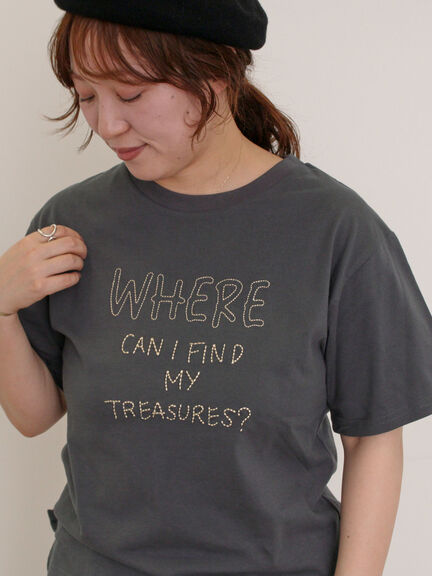 [リサイクルコットン]柄アソートTシャツ（オフホワイト/チャコールグレー/ミント/キナリ）｜Samansa Mos2（サマンサ モスモス）通販