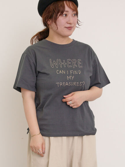 [リサイクルコットン]柄アソートTシャツ（オフホワイト/チャコールグレー/ミント/キナリ）｜Samansa Mos2（サマンサ モスモス）通販