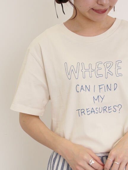 [リサイクルコットン]柄アソートTシャツ（オフホワイト/チャコールグレー/ミント/キナリ）｜Samansa Mos2（サマンサ モスモス）通販