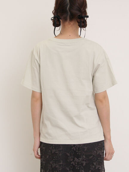 [リサイクルコットン]柄アソートTシャツ（オフホワイト/チャコールグレー/ミント/キナリ）｜Samansa Mos2（サマンサ モスモス）通販