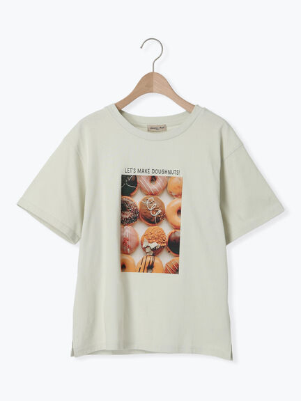 [リサイクルコットン]柄アソートTシャツ（オフホワイト/チャコールグレー/ミント/キナリ）｜Samansa Mos2（サマンサ モスモス）通販