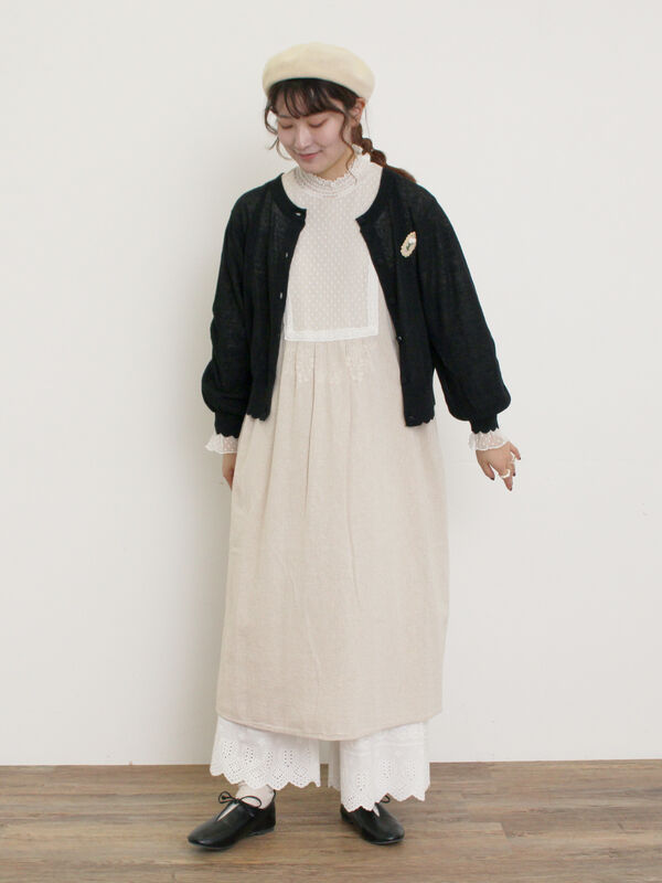 ゆべし×Samansa Mos2 2点セット セール】 【ゆべし×Samansa Mos2】ブローチ付2WAYニット（グレー