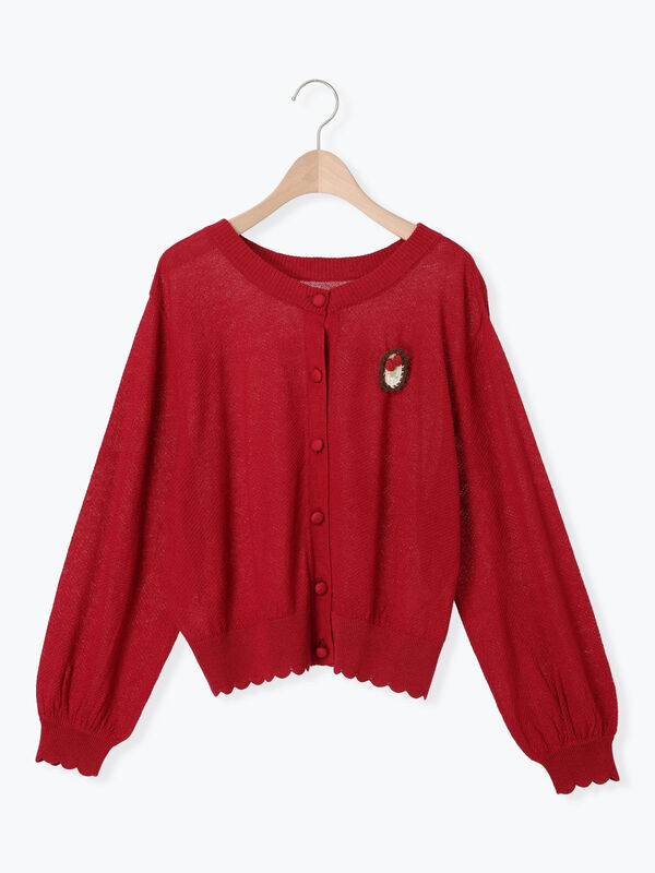 セール】 【ゆべし×Samansa Mos2】ブローチ付2WAYニット（グレー