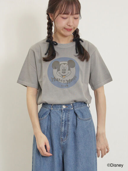 【Disney】ミッキー&フレンズ/ヴィンテージライクTシャツ（グレー/レッド/キナリ）｜Samansa Mos2（サマンサ モスモス）通販