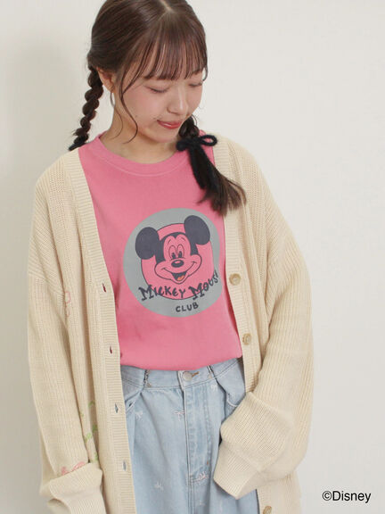 【Disney】ミッキー&フレンズ/ヴィンテージライクTシャツ（グレー/レッド/キナリ）｜Samansa Mos2（サマンサ モスモス）通販