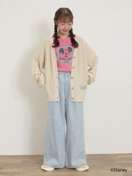 【Disney】ミッキー&フレンズ/ヴィンテージライクTシャツ（グレー/レッド/キナリ）｜Samansa Mos2（サマンサ モスモス）通販