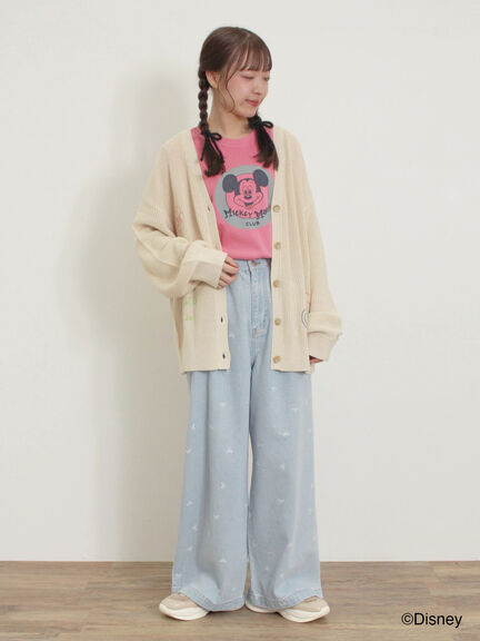【Disney】ミッキー&フレンズ/ヴィンテージライクTシャツ（グレー/レッド/キナリ）｜Samansa Mos2（サマンサ モスモス）通販