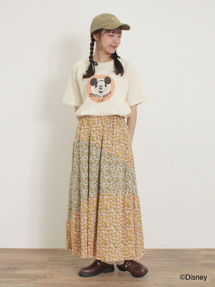 【Disney】ミッキー&フレンズ/ヴィンテージライクTシャツ（グレー/レッド/キナリ）｜Samansa Mos2（サマンサ モスモス）通販