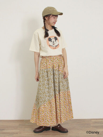 【Disney】ミッキー&フレンズ/ヴィンテージライクTシャツ（グレー/レッド/キナリ）｜Samansa Mos2（サマンサ モスモス）通販