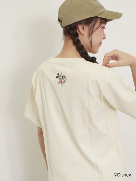 【Disney】ミッキー&フレンズ/ヴィンテージライクTシャツ（グレー/レッド/キナリ）｜Samansa Mos2（サマンサ モスモス）通販