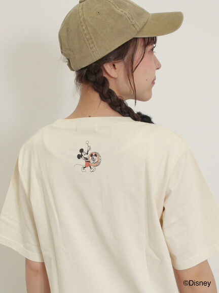 【Disney】ミッキー&フレンズ/ヴィンテージライクTシャツ（グレー/レッド/キナリ）｜Samansa Mos2（サマンサ モスモス）通販