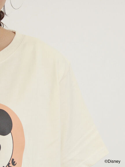 【Disney】ミッキー&フレンズ/ヴィンテージライクTシャツ（グレー/レッド/キナリ）｜Samansa Mos2（サマンサ モスモス）通販