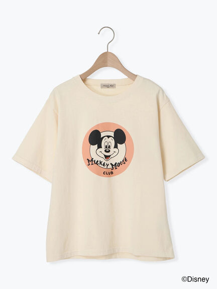 【Disney】ミッキー&フレンズ/ヴィンテージライクTシャツ（グレー/レッド/キナリ）｜Samansa Mos2（サマンサ モスモス）通販