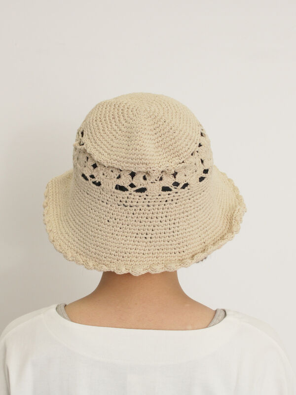 セール】 モチーフニットハット（ブラック/キナリ/アクセサリー/ハット