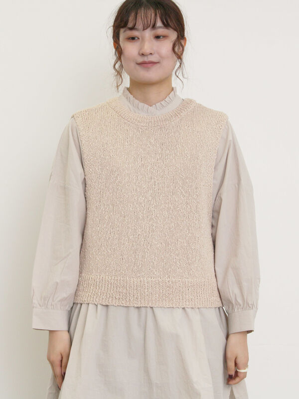 セール】 スラブ前後2WAYベスト（チャコールグレー/ベージュ/グリーン