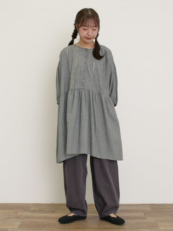 セール】 ニットスカラップバレエシューズ（ブラック/モカ/グリーン