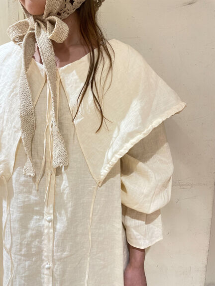【立川限定】リネンビッグカラーワンピース（ブラック/ピンク/イエロー/キナリ）｜Samansa Mos2（サマンサ モスモス）通販