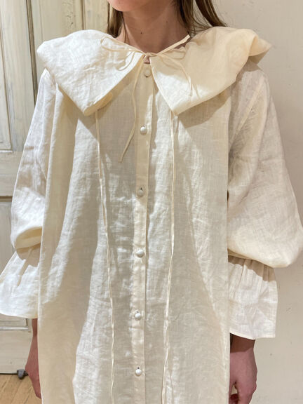 【立川限定】リネンビッグカラーワンピース（ブラック/ピンク/イエロー/キナリ）｜Samansa Mos2（サマンサ モスモス）通販