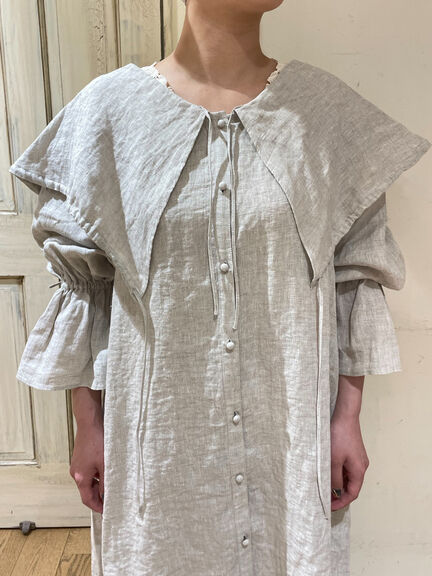 【立川限定】リネンビッグカラーワンピース（ブラック/ピンク/イエロー/キナリ）｜Samansa Mos2（サマンサ モスモス）通販