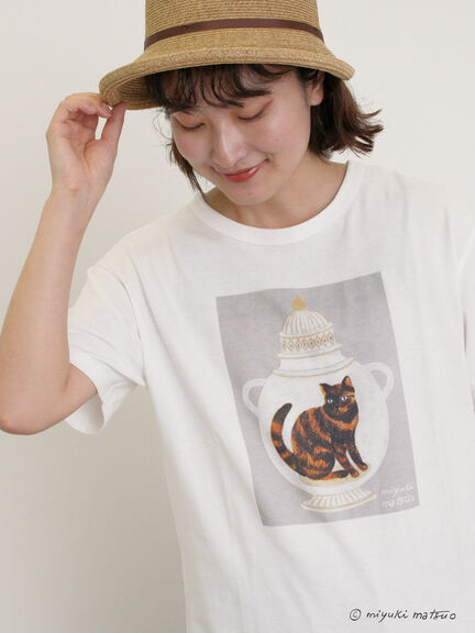 SM2【miyuki matsuo×Samansa Mos2】タックTシャツ新品 セール】 【miyuki matsuo×Samansa Mos2】タックTシャツ（オフ
