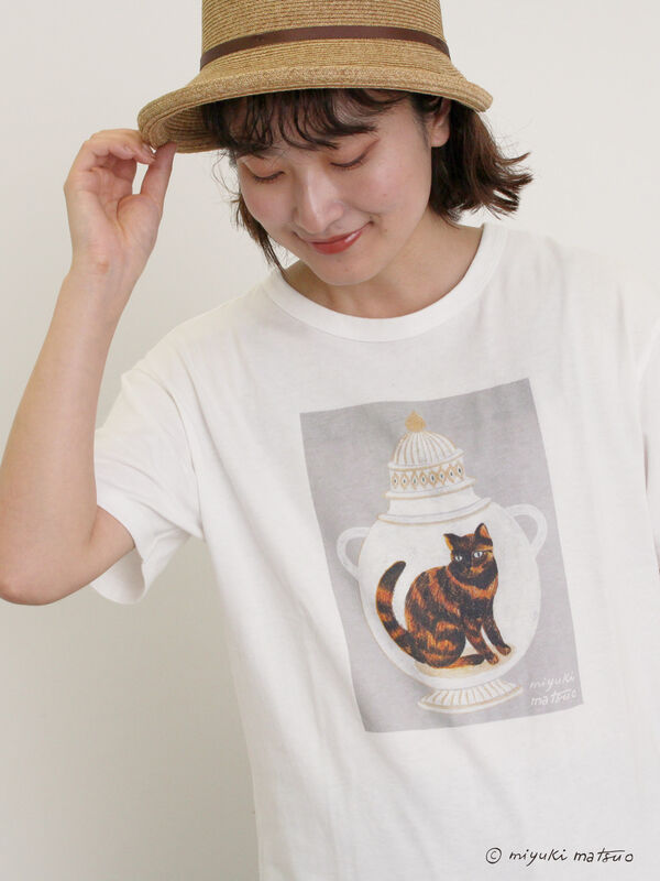 【miyuki matsuo×Samansa Mos2】Tシャツ（オフホワイト/ブラック/ベージュ）｜Samansa Mos2（サマンサ モスモス）通販