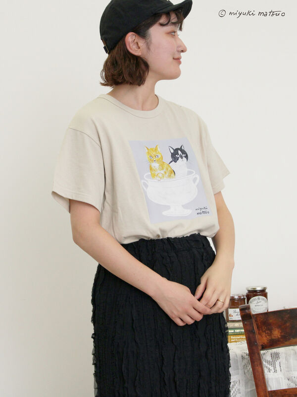 【miyuki matsuo×Samansa Mos2】Tシャツ（ベージュ）｜Samansa Mos2（サマンサ モスモス）通販