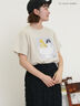 【miyuki matsuo×Samansa Mos2】Tシャツ（ベージュ）｜Samansa Mos2（サマンサ モスモス）通販