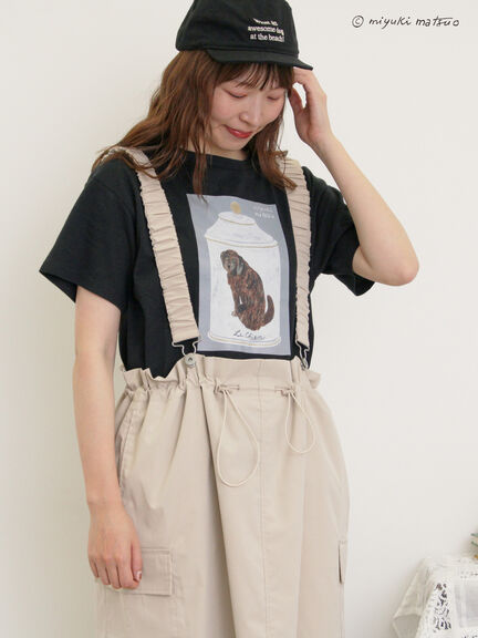 【miyuki matsuo×Samansa Mos2】Tシャツ（オフホワイト/ブラック/ベージュ）｜Samansa Mos2（サマンサ モスモス）通販