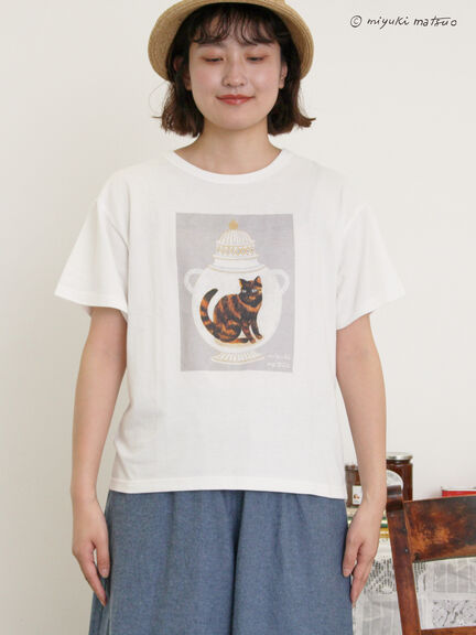 【miyuki matsuo×Samansa Mos2】Tシャツ（オフホワイト/ブラック/ベージュ）｜Samansa Mos2（サマンサ モスモス）通販
