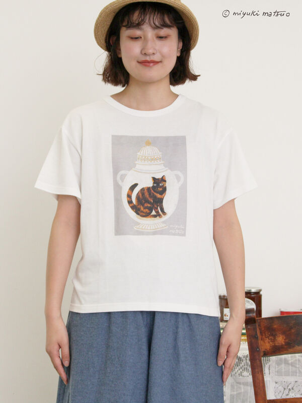 セール】 【miyuki matsuo×Samansa Mos2】Tシャツ（オフホワイト