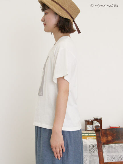 【miyuki matsuo×Samansa Mos2】Tシャツ（オフホワイト/ブラック/ベージュ）｜Samansa Mos2（サマンサ モスモス）通販