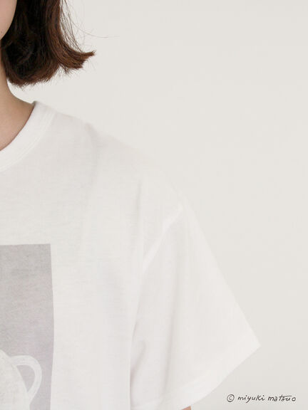 【miyuki matsuo×Samansa Mos2】Tシャツ（オフホワイト/ブラック/ベージュ）｜Samansa Mos2（サマンサ モスモス）通販