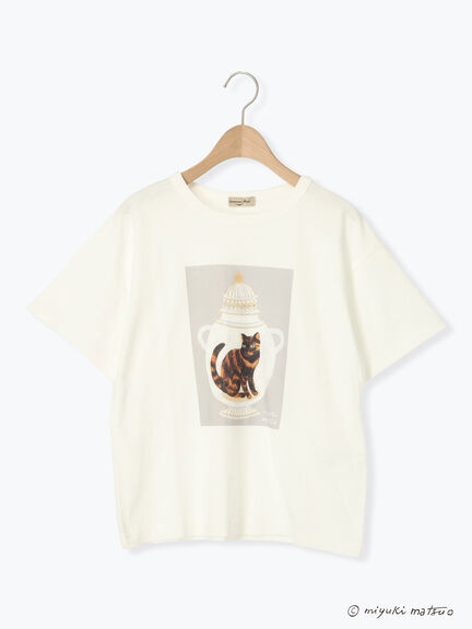 【miyuki matsuo×Samansa Mos2】Tシャツ（オフホワイト/ブラック/ベージュ）｜Samansa Mos2（サマンサ モスモス）通販