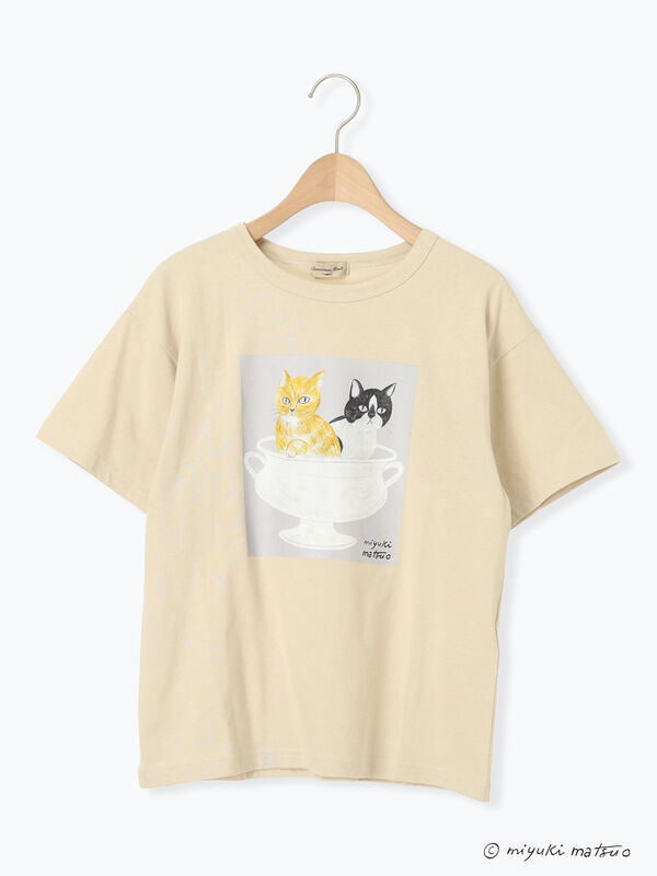 セール】 【miyuki matsuo×Samansa Mos2】Tシャツ（オフホワイト
