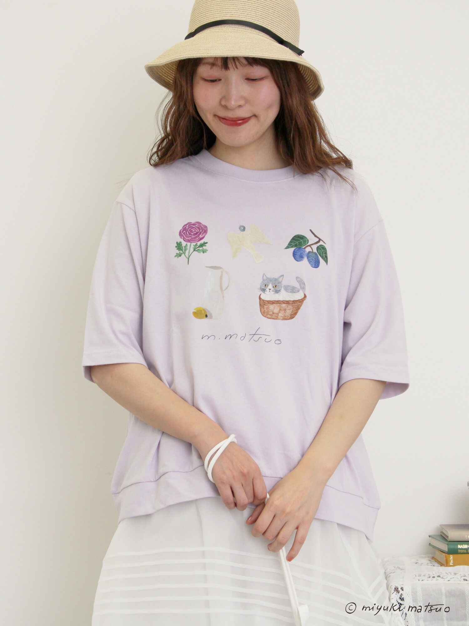 SM2【miyuki matsuo×Samansa Mos2】タックTシャツ新品 セール】 【miyuki matsuo×Samansa Mos2】タックTシャツ(オフ