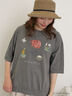 【miyuki matsuo×Samansa Mos2】タックTシャツ（オフホワイト/チャコールグレー/パープル）｜Samansa Mos2（サマンサ モスモス）通販