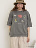 【miyuki matsuo×Samansa Mos2】タックTシャツ（オフホワイト/チャコールグレー/パープル）｜Samansa Mos2（サマンサ モスモス）通販