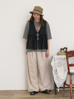 SM2【miyuki matsuo×Samansa Mos2】タックTシャツ新品 セール】 【miyuki matsuo×Samansa Mos2】タックTシャツ（オフ