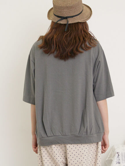 【miyuki matsuo×Samansa Mos2】タックTシャツ（オフホワイト/チャコールグレー/パープル）｜Samansa Mos2（サマンサ モスモス）通販