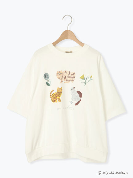【miyuki matsuo×Samansa Mos2】タックTシャツ（オフホワイト/チャコールグレー/パープル）｜Samansa Mos2（サマンサ モスモス）通販