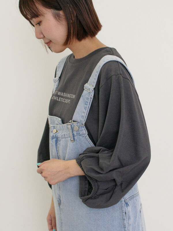 袖タックTシャツ（チャコールグレー）｜Samansa Mos2（サマンサ モスモス）通販